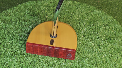 Yellowheart exotic wood High MOI zero torque lie balance mallet wood putter