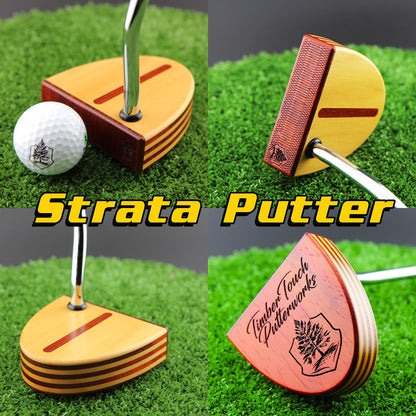 Strata Yellowheart and Padauk layered Woodford putter from TimberTouch Putterworks