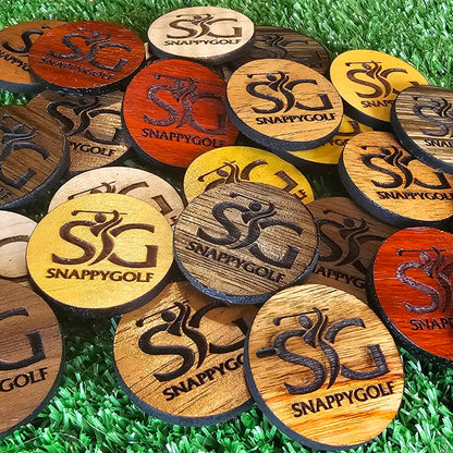 Custom Bulk Wood Golf Ball Markers