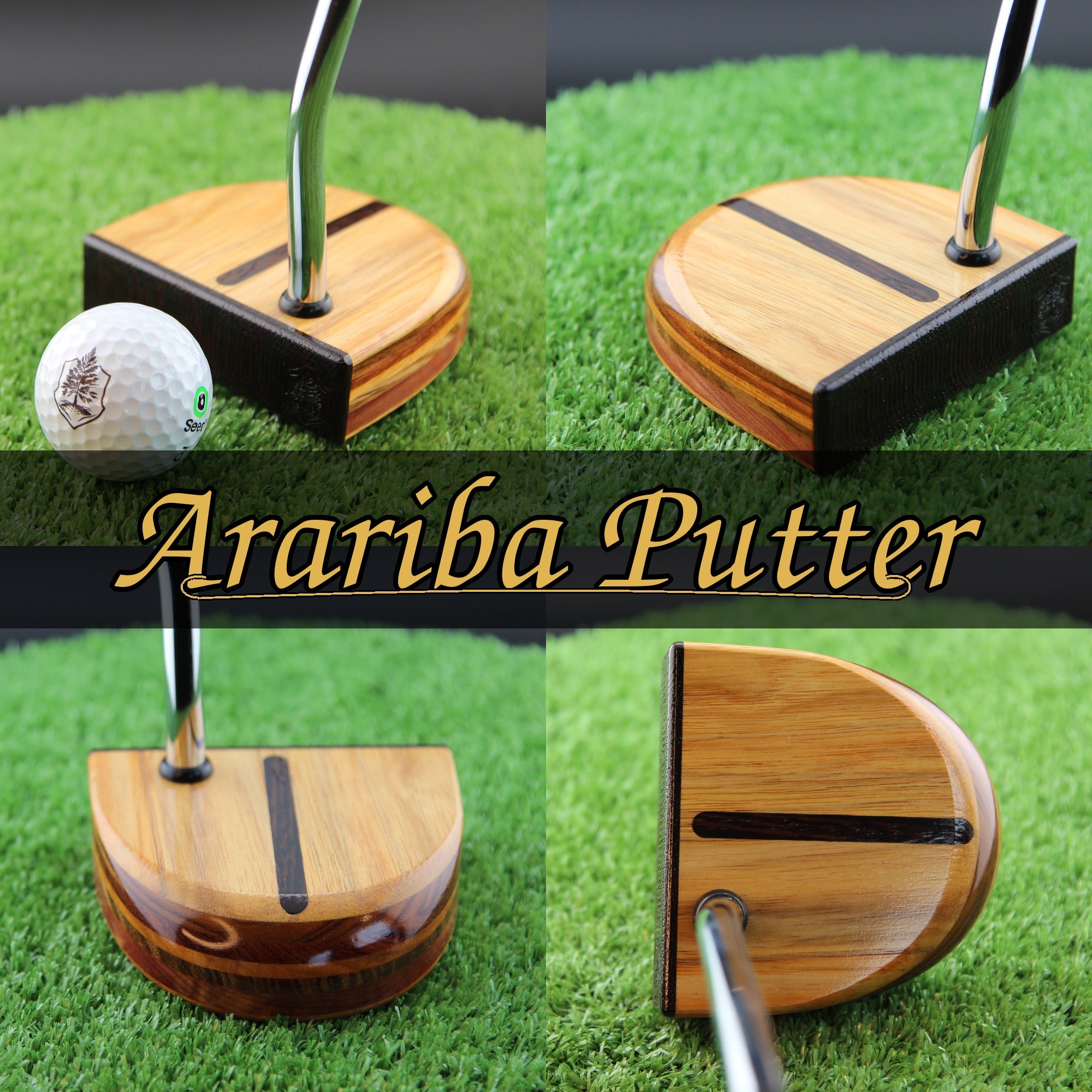 Arariba style Canarywood exotic wood FATTY Putter