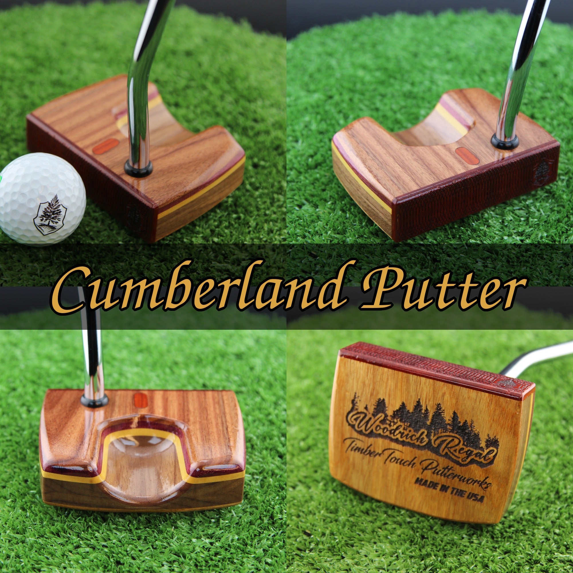 Cumberland style Rosewood exotic wood Woodrich Regal Putter