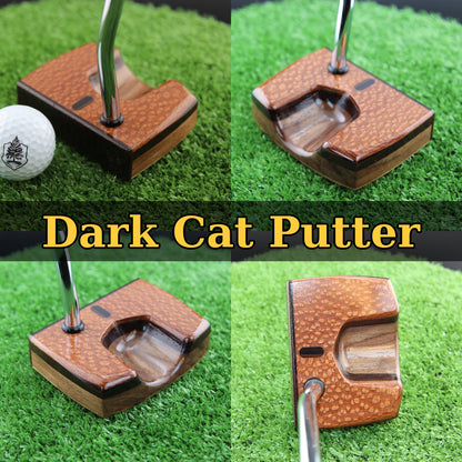 DARK CAT Leopardwood Wenge and Walnut exotic wood putter