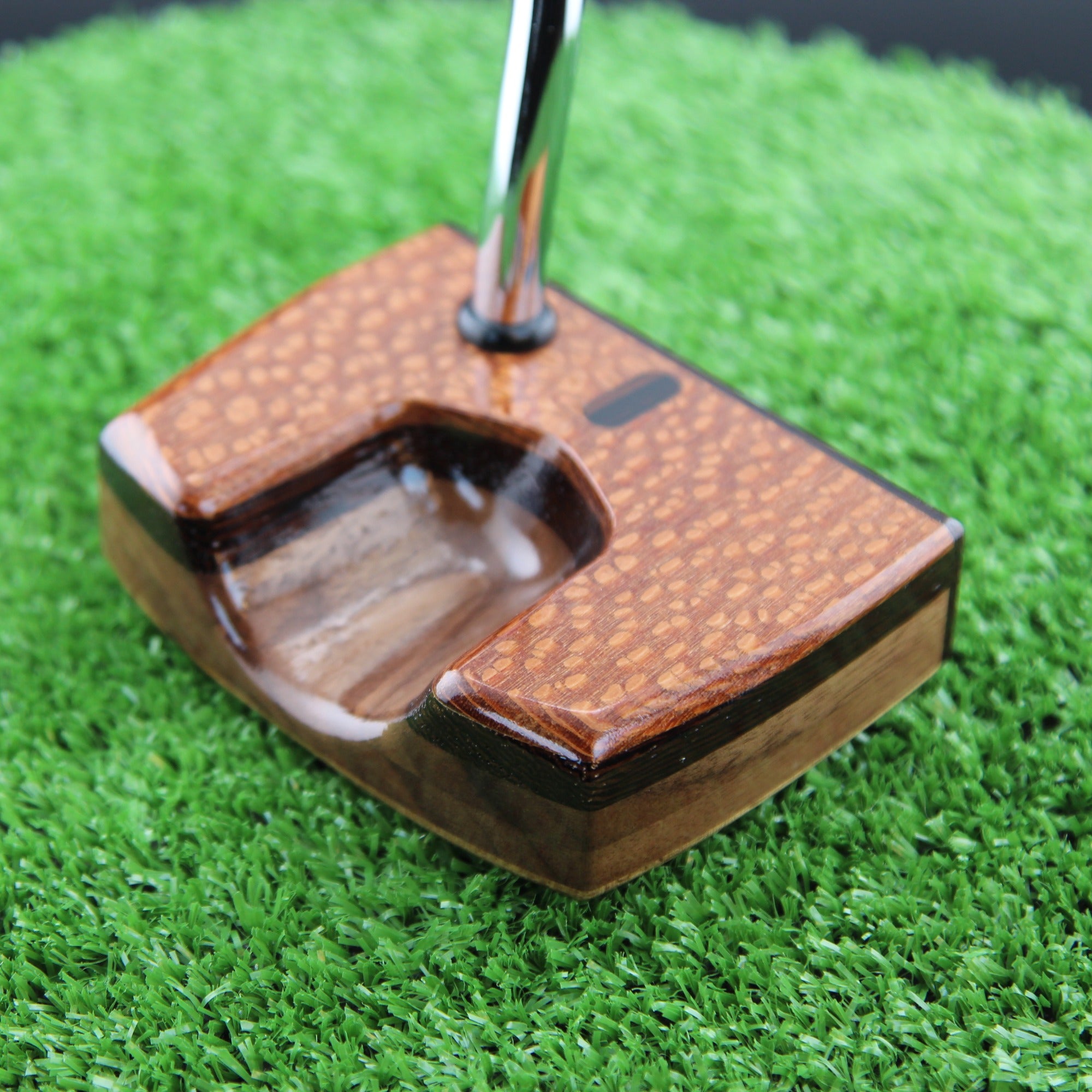 DARK CAT Leopardwood Wenge and Walnut exotic wood putter