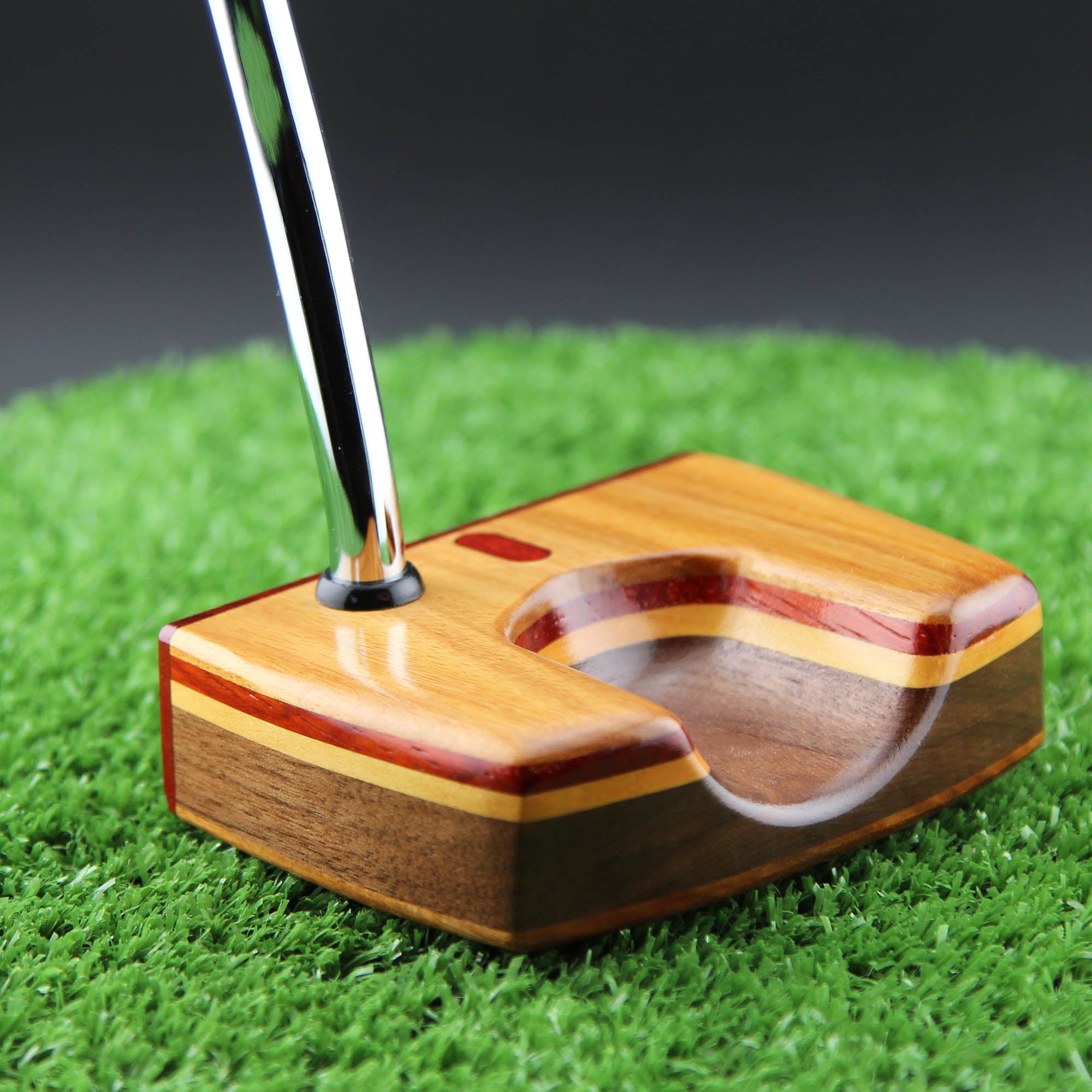 TimberTouch Highmark wood putter with Canarywood and Walnut