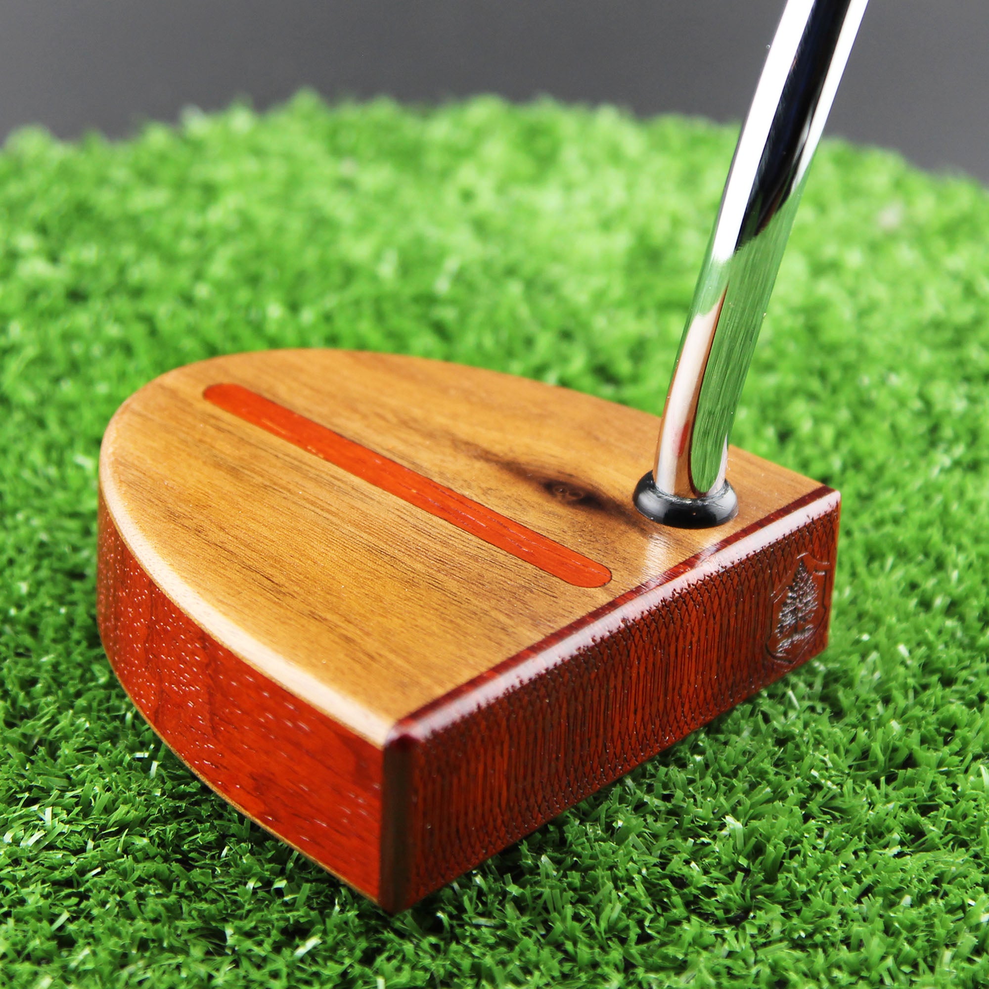 TimberTouch Woodford wood putter with Padauk and Walnut