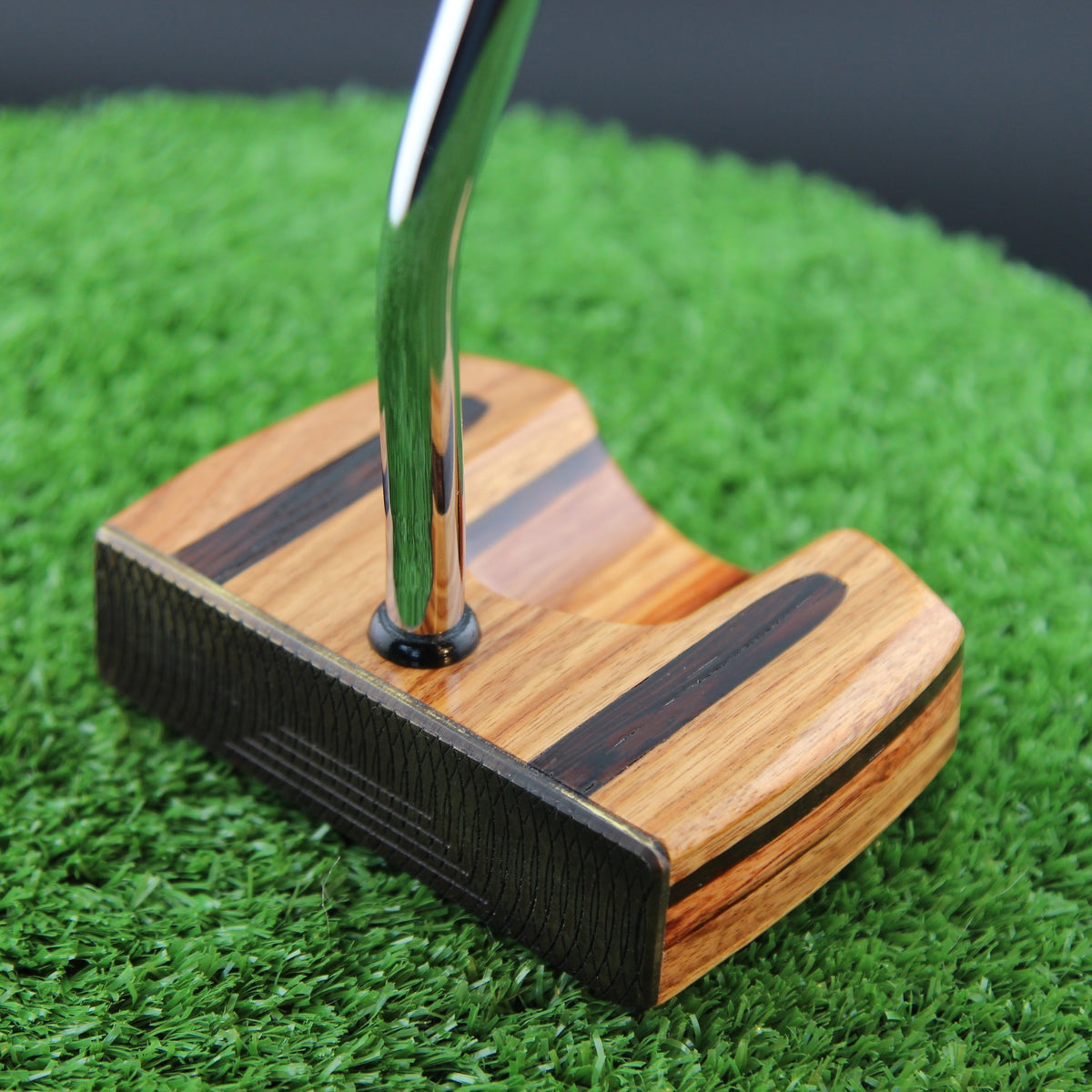 Midas Putter Canarywood with Brass Face zero torque center shaft Woodrich Regal Putter