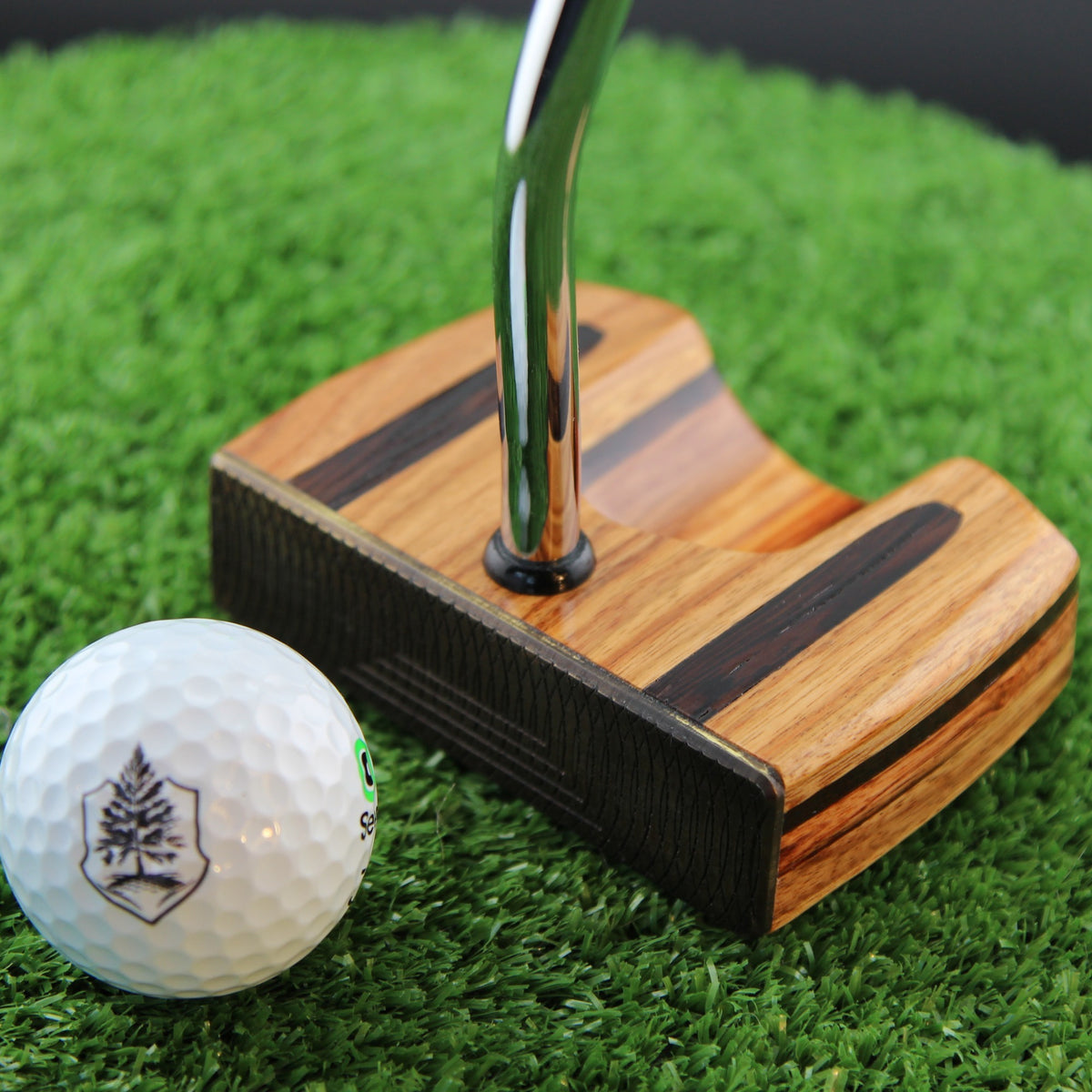 Midas Putter Canarywood with Brass Face zero torque center shaft Woodrich Regal Putter
