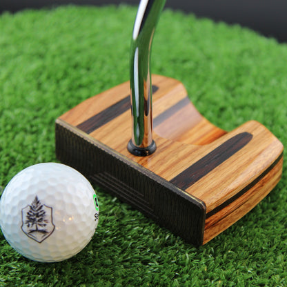 Midas Putter Canarywood with Brass Face zero torque center shaft Woodrich Regal Putter