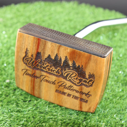 Midas Putter Canarywood with Brass Face zero torque center shaft Woodrich Regal Putter