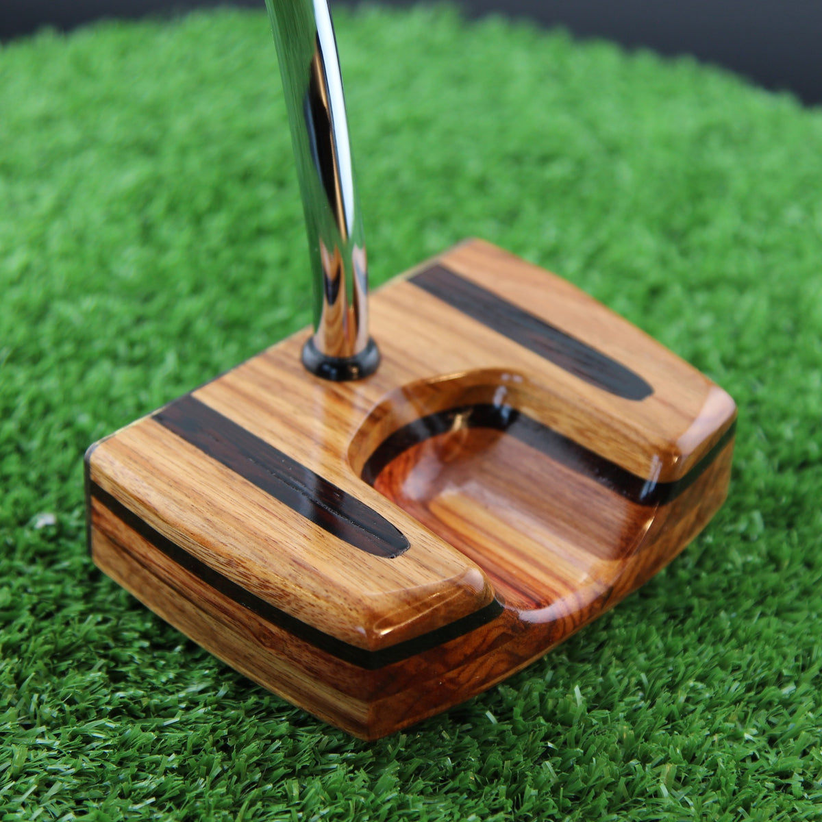 Midas Putter Canarywood with Brass Face zero torque center shaft Woodrich Regal Putter