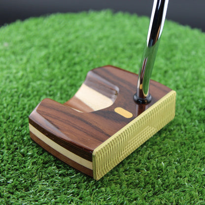 Mocha Putter Rosewood with Bright Brass Face Woodrich Regal Putter