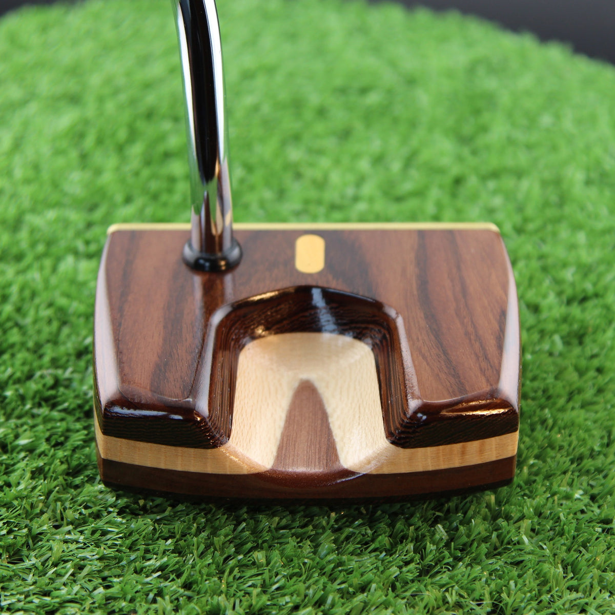 Mocha Putter Rosewood with Bright Brass Face Woodrich Regal Putter