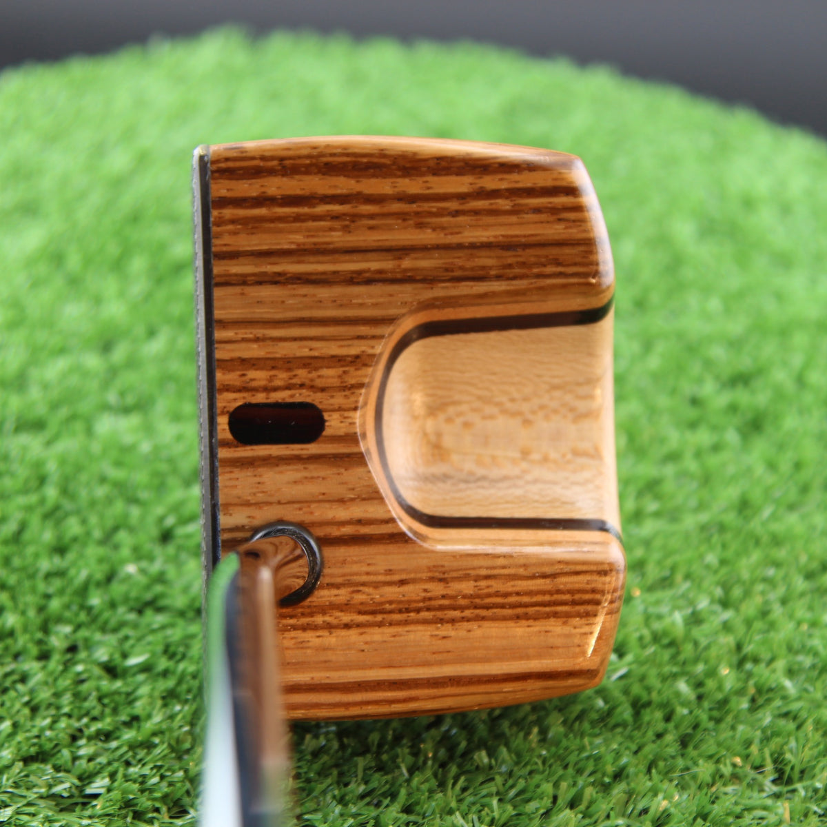 Nicolet Putter Zebrawood and Sycamore with Brass Face Woodrich Regal Putter