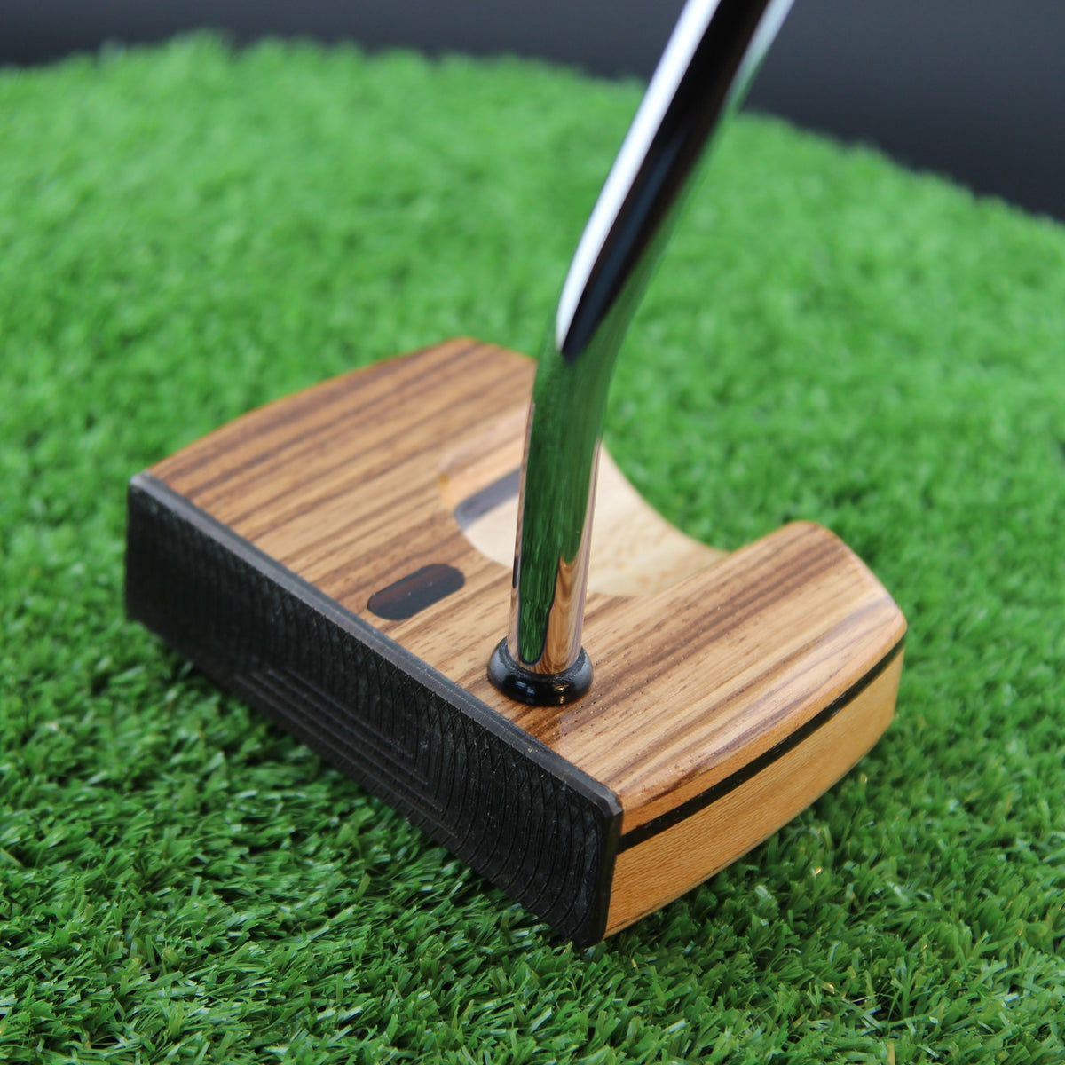 Nicolet Putter Zebrawood and Sycamore with Brass Face Woodrich Regal Putter