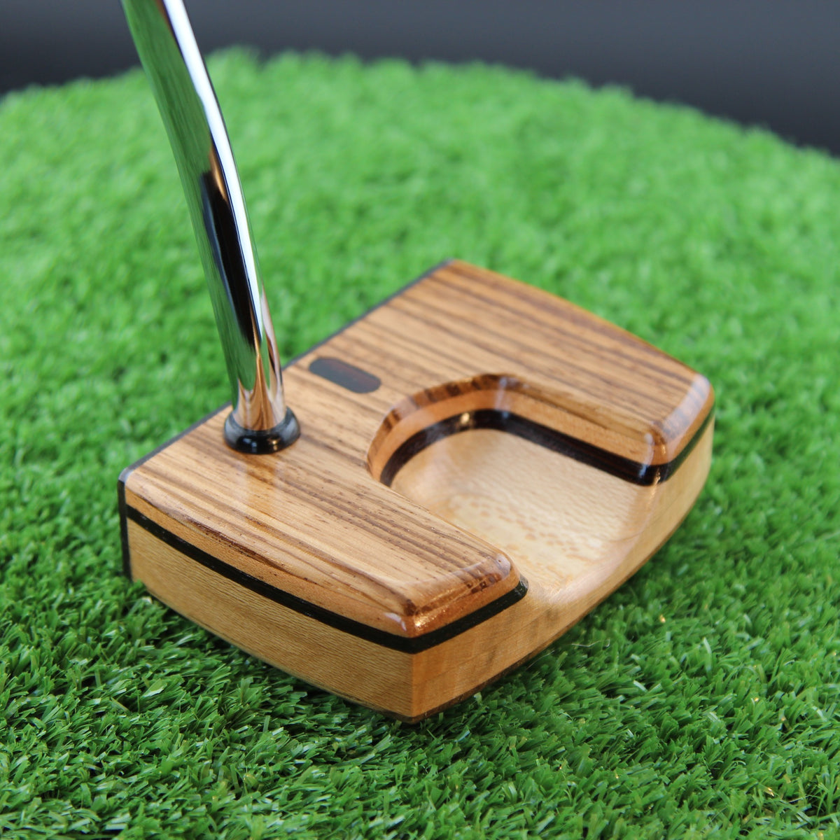 Nicolet Putter Zebrawood and Sycamore with Brass Face Woodrich Regal Putter