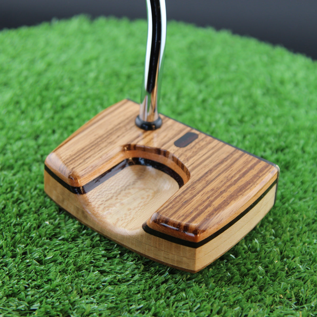 Nicolet Putter Zebrawood and Sycamore with Brass Face Woodrich Regal Putter