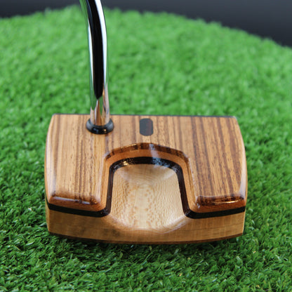 Nicolet Putter Zebrawood and Sycamore with Brass Face Woodrich Regal Putter
