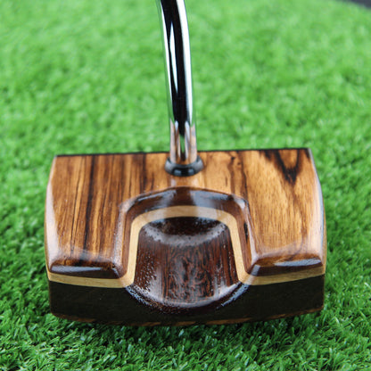 TimberTouch wood putter with Zebrawood center shaft zero torque