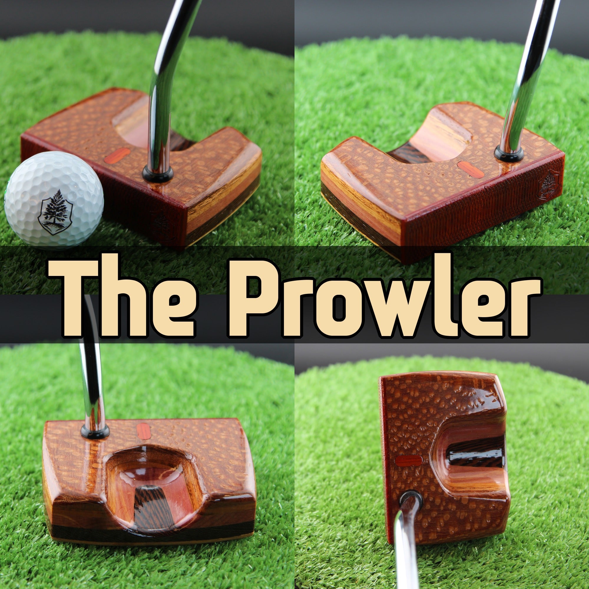 The Prowler style Leopardwood exotic wood Woodrich Regal Putter