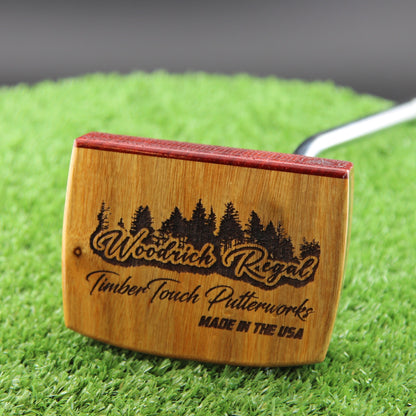 The Prowler style Leopardwood exotic wood Woodrich Regal Putter