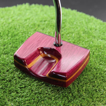 Purple Reign Putter Purpleheart and White Limba zero torque center shaft Woodrich Regal Putter