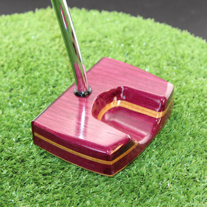 Purple Reign Putter Purpleheart and White Limba zero torque center shaft Woodrich Regal Putter