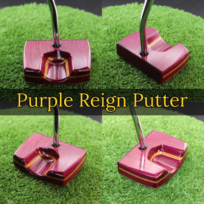 Purple Reign Putter Purpleheart and White Limba zero torque center shaft Woodrich Regal Putter