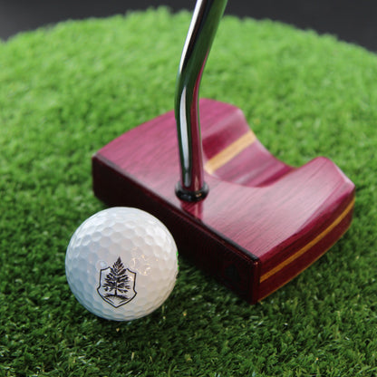 Purple Reign Putter Purpleheart and White Limba zero torque center shaft Woodrich Regal Putter