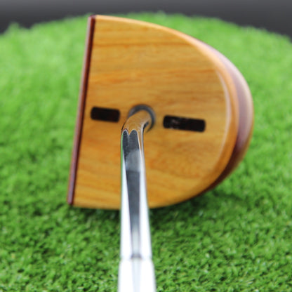 TimberTouch FATTY mallet wood putter with Canarywood, Mahogany and Padauk center shaft zero torque