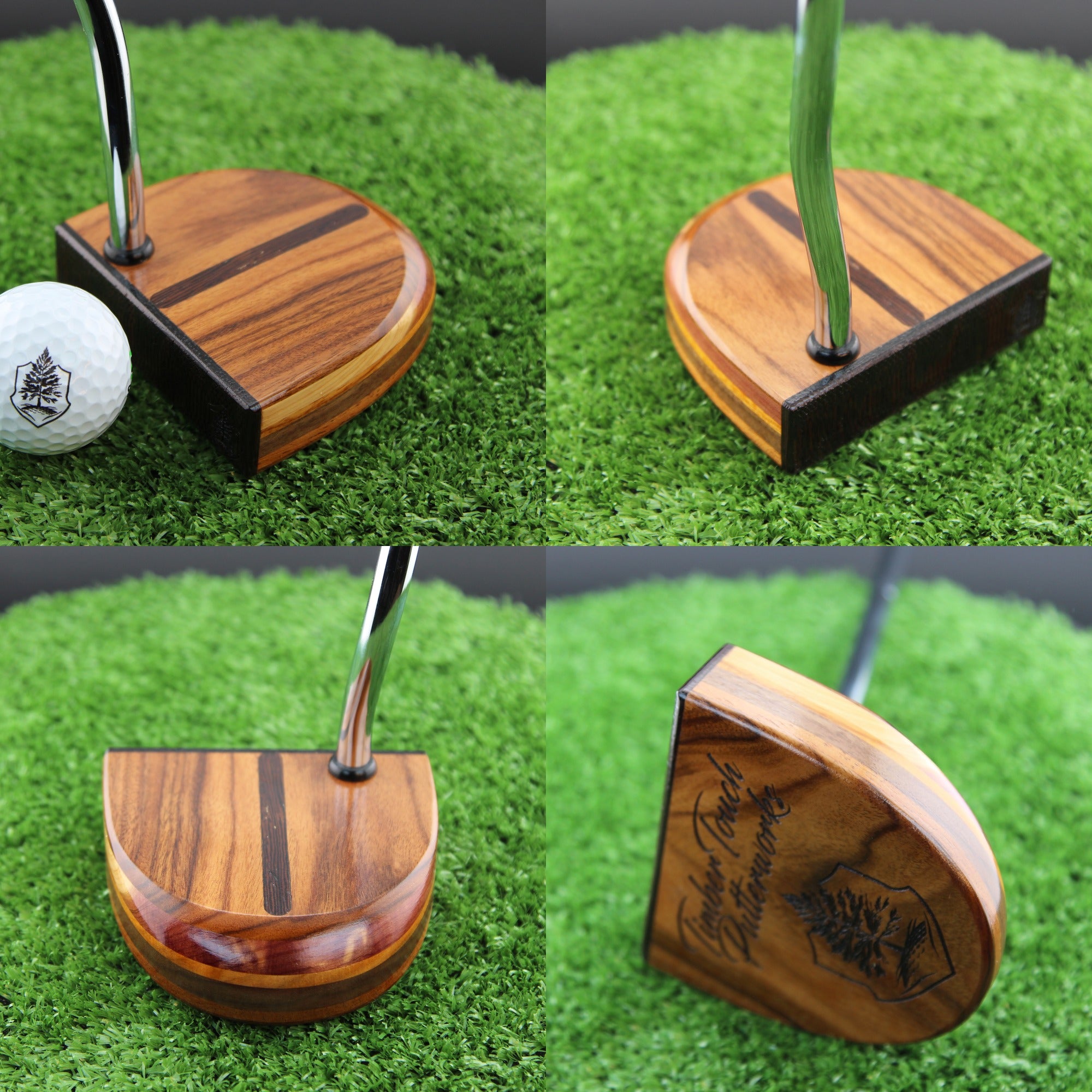 Unique LEFTY Rosewood Wenge and Walnut exotic wood FATTY putter