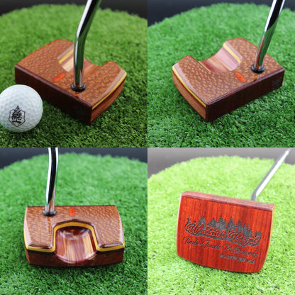 Leopardwood and USA Red Cedar wood putter One of a Kind