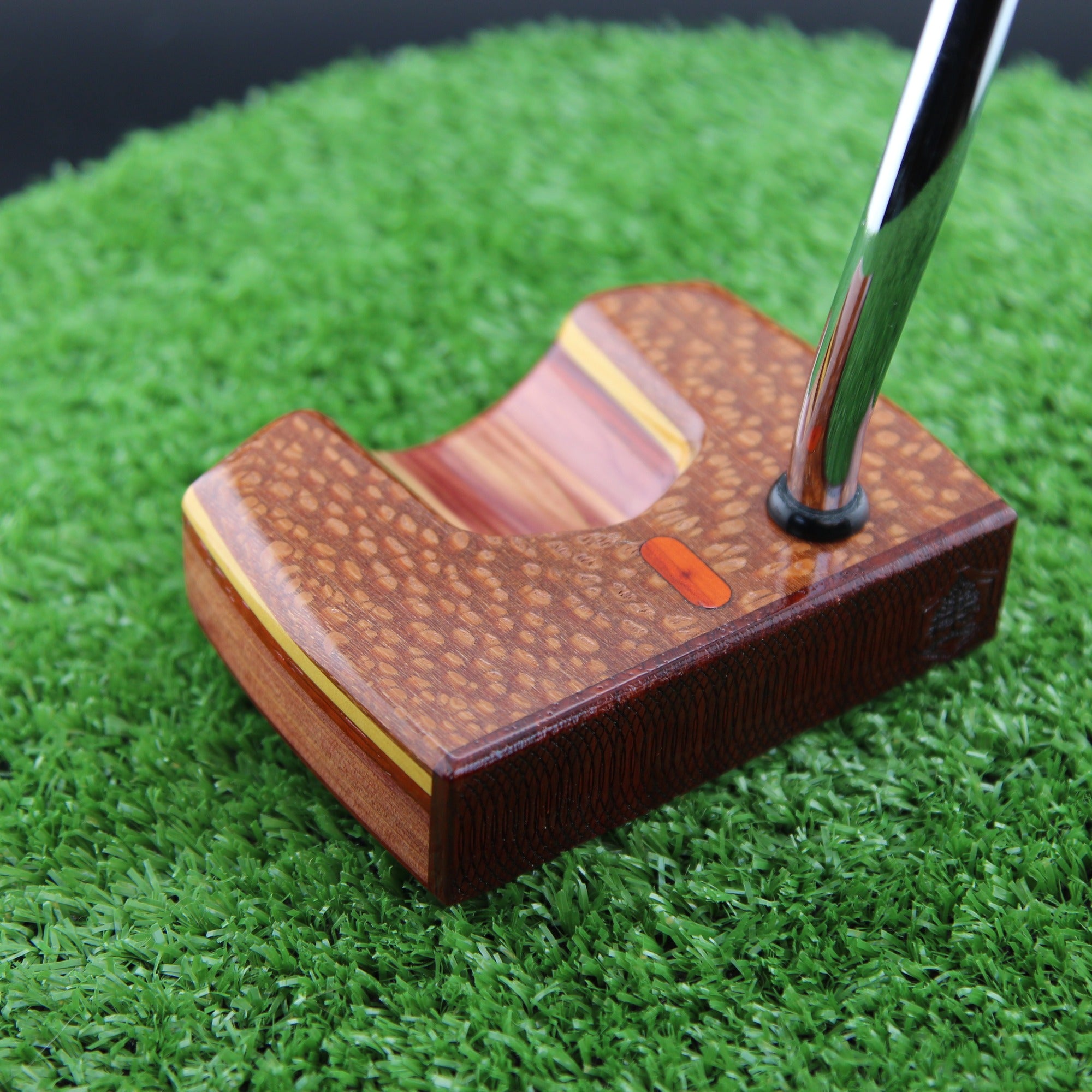 Leopardwood and USA Red Cedar wood putter One of a Kind