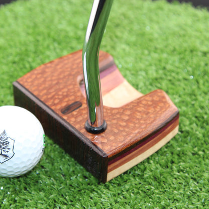 One of a Kind Leopardwood Cedar and Curly Maple exotic wood putter