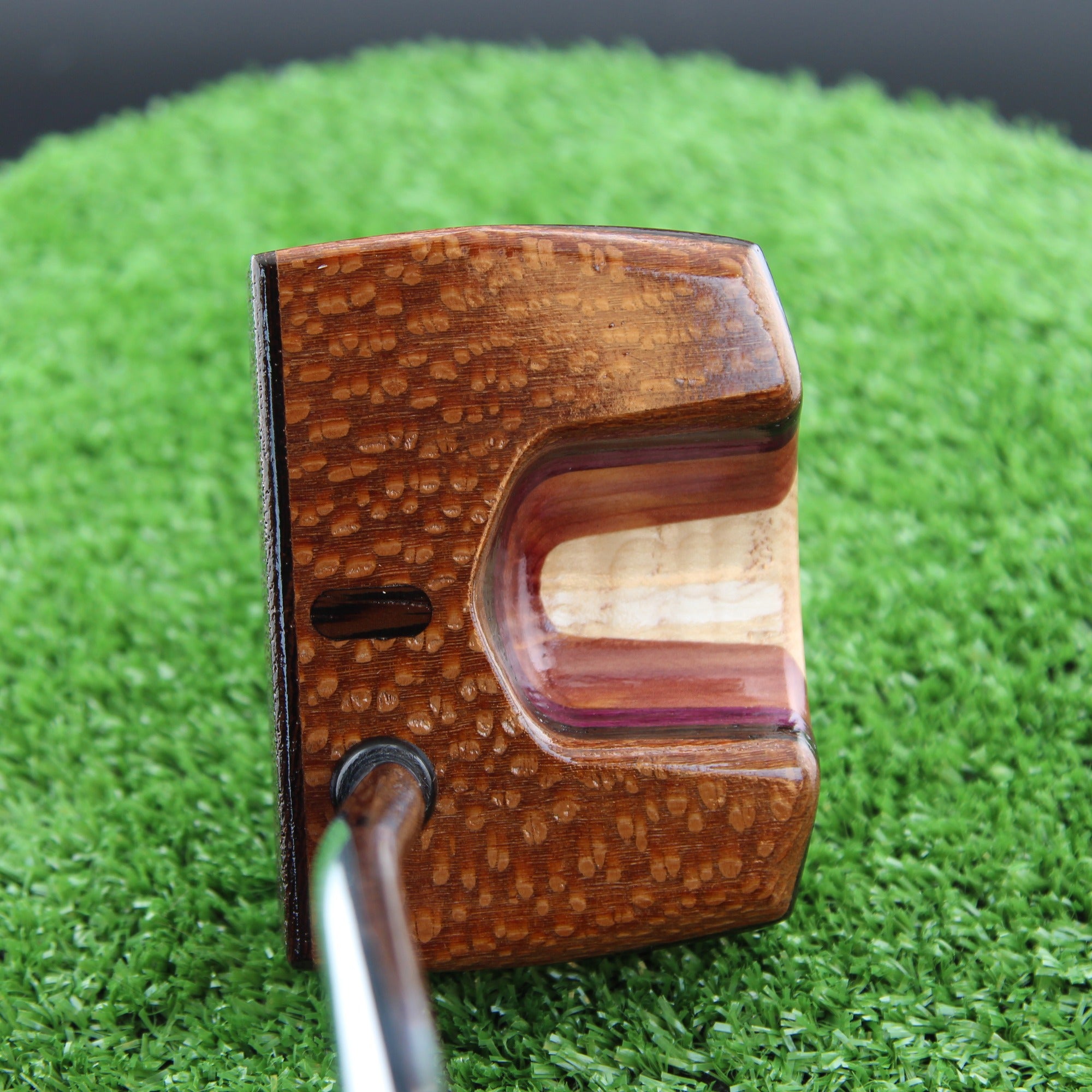 One of a Kind Leopardwood Cedar and Curly Maple exotic wood putter