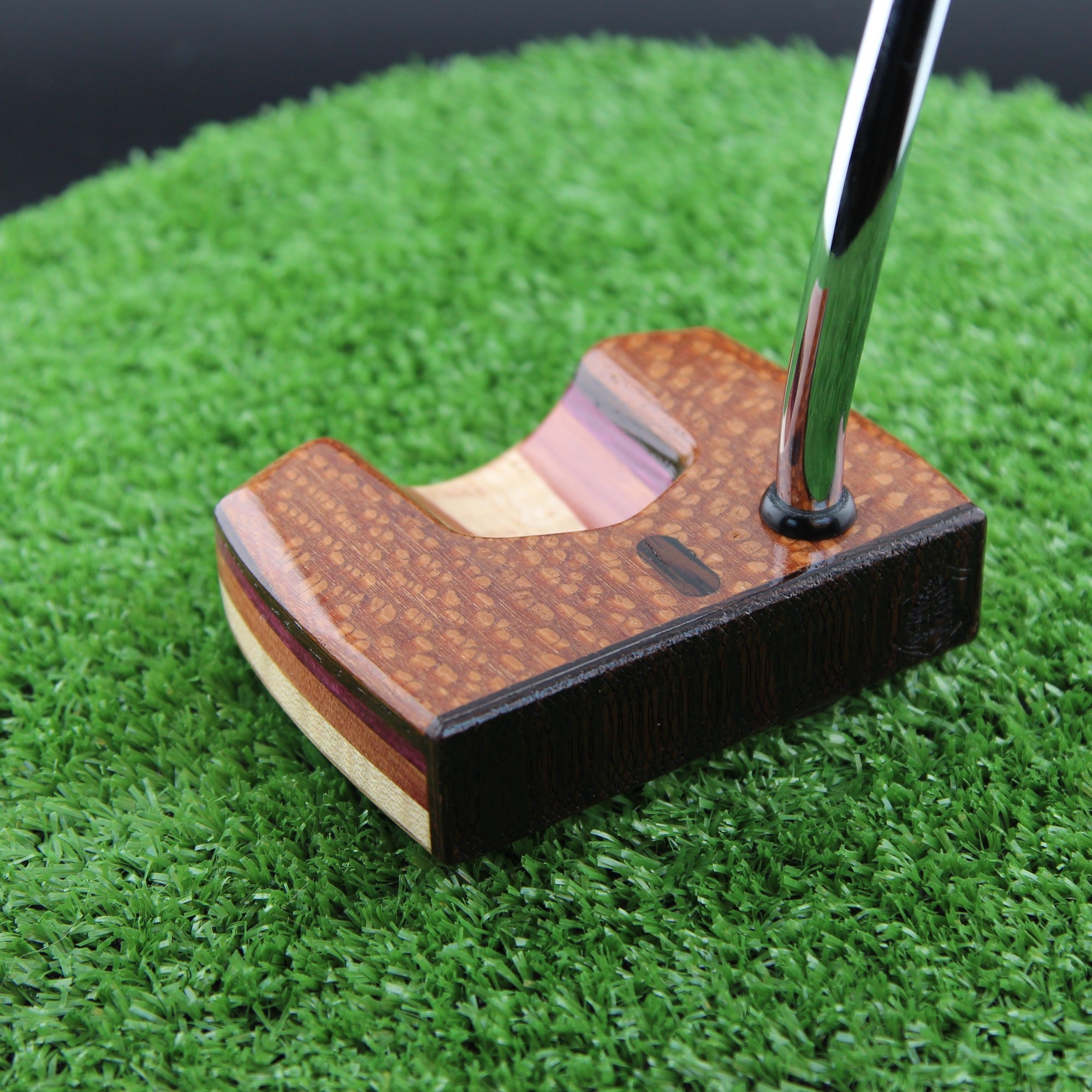 One of a Kind Leopardwood Cedar and Curly Maple exotic wood putter