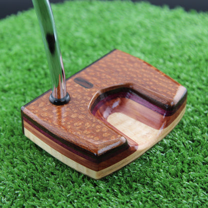 One of a Kind Leopardwood Cedar and Curly Maple exotic wood putter