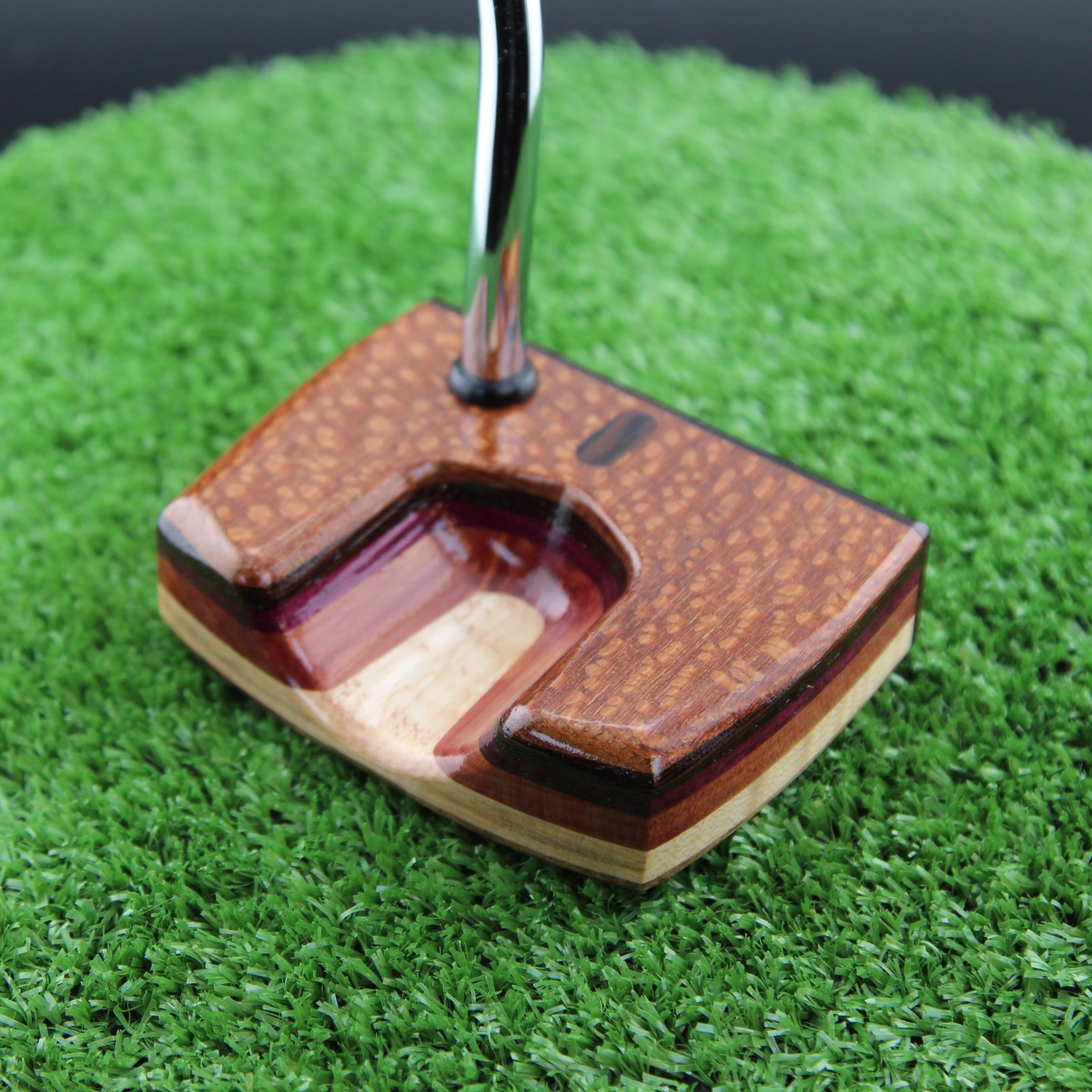 One of a Kind Leopardwood Cedar and Curly Maple exotic wood putter