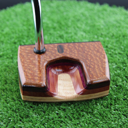 One of a Kind Leopardwood Cedar and Curly Maple exotic wood putter