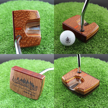 One of a Kind Leopardwood Walnut and Wenge exotic wood putter