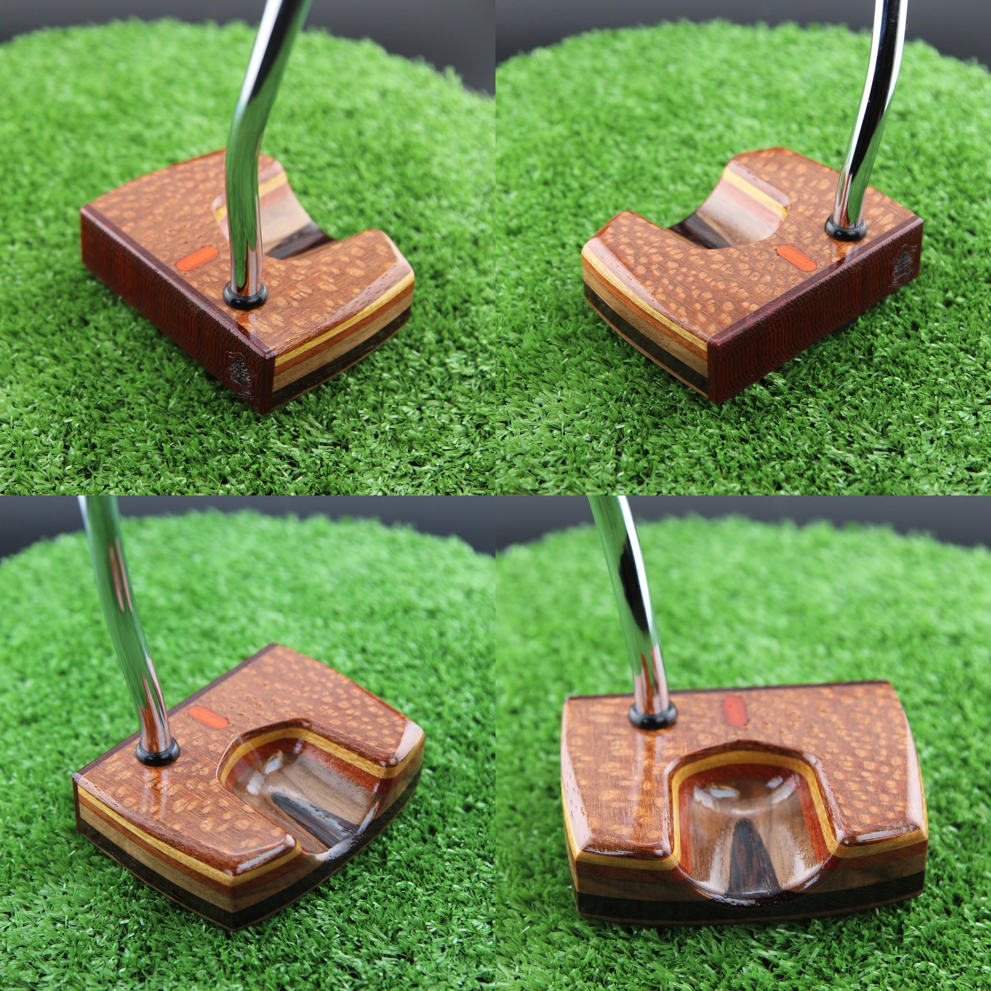 One of a Kind Leopardwood Walnut and Wenge exotic wood putter