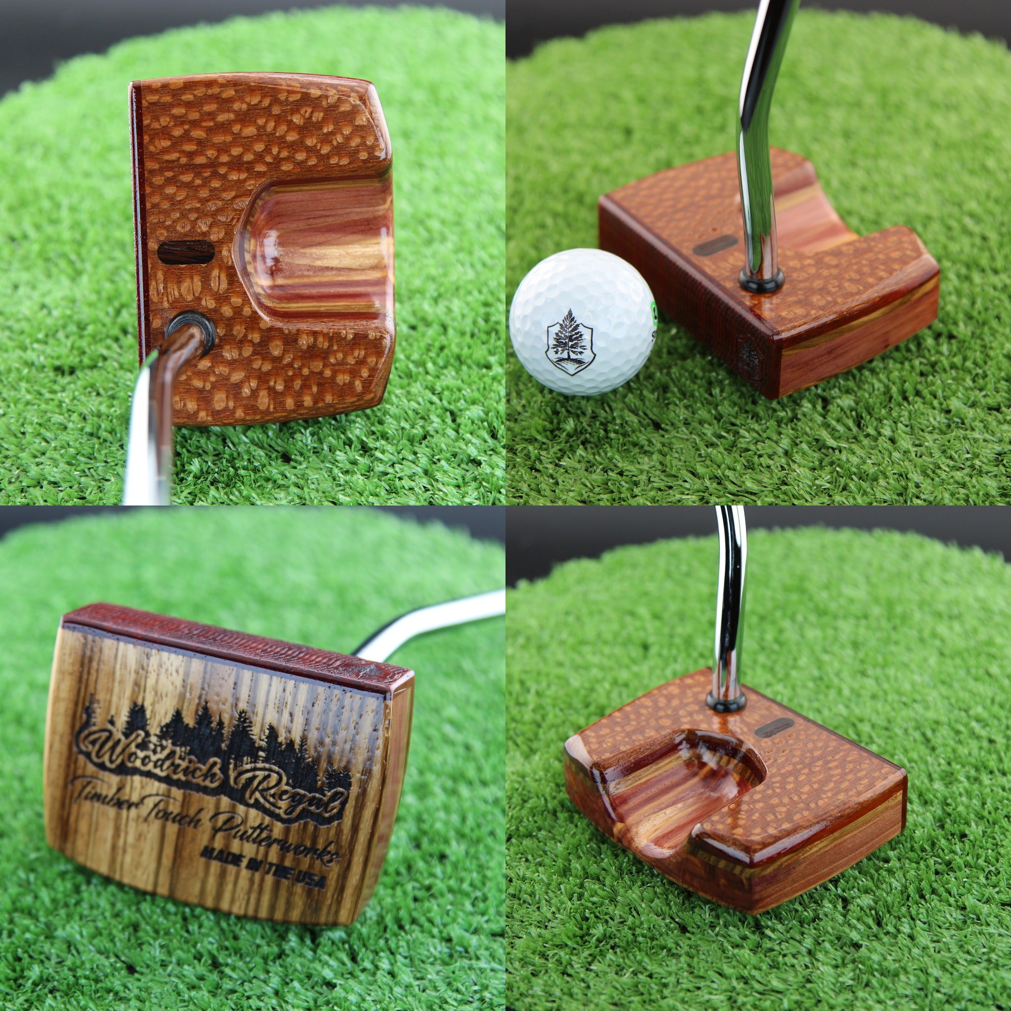 One of a Kind Leopardwood Zebrawood and Cedar exotic wood putter