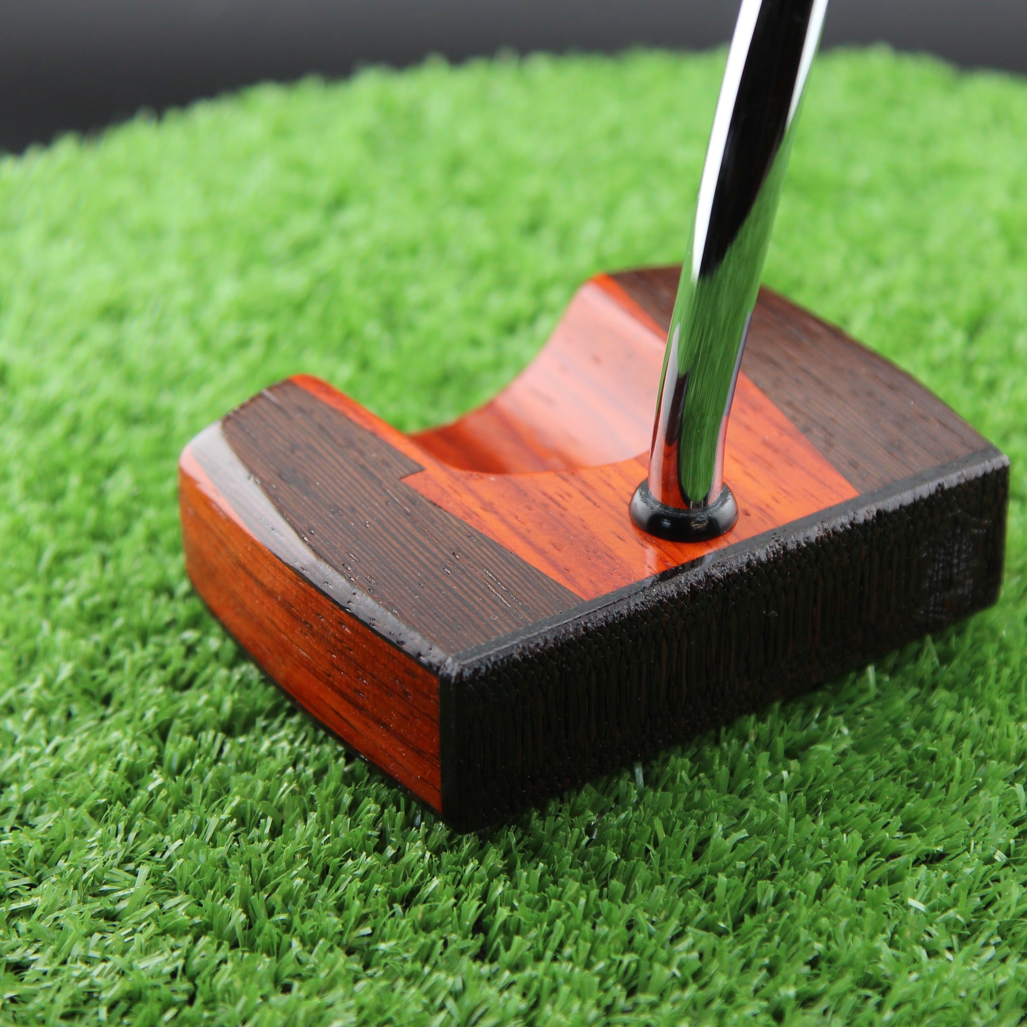 Padauk and Wenge wood inlay center shaft zero torque Woodrich style putter
