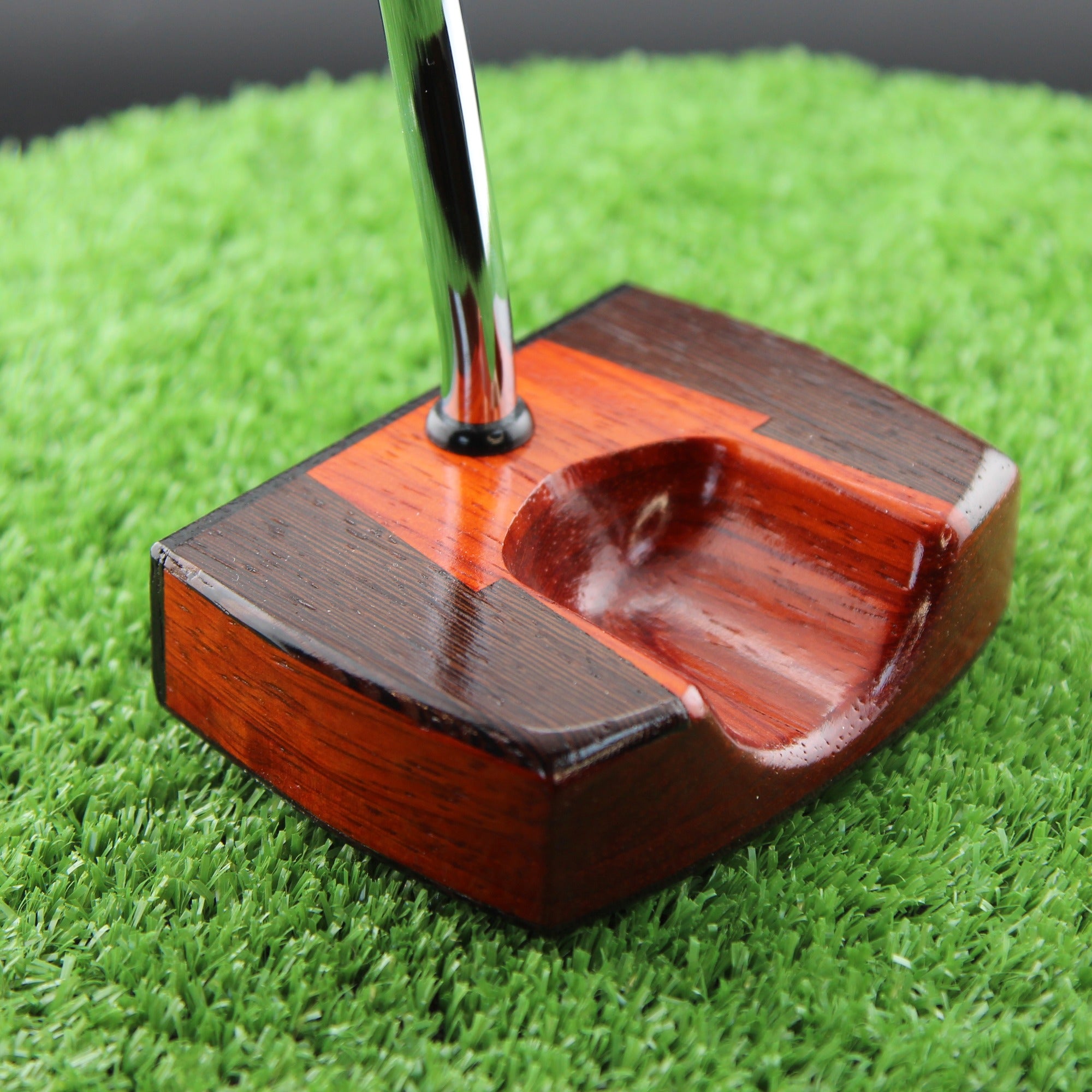 Padauk and Wenge wood inlay center shaft zero torque Woodrich style putter