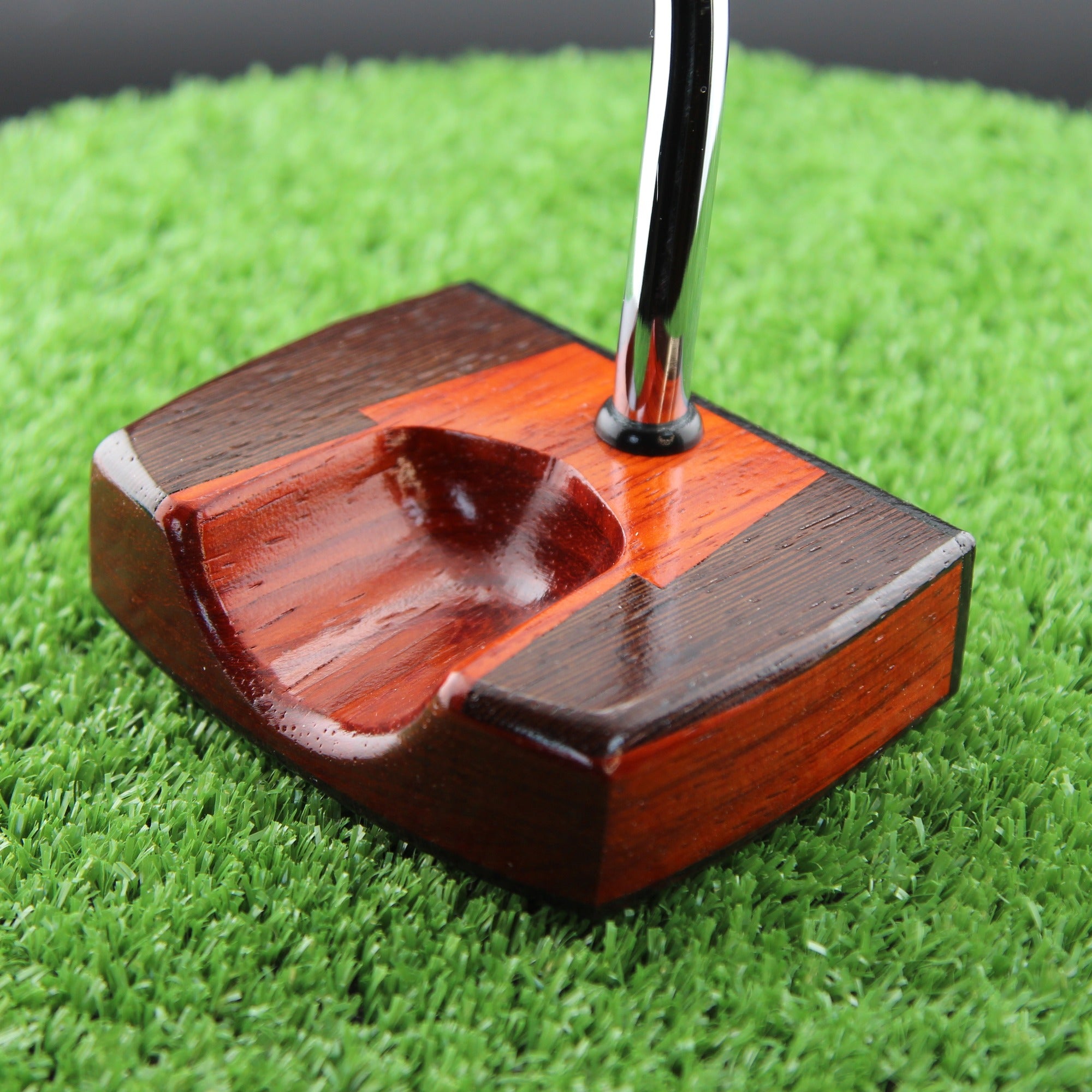 Padauk and Wenge wood inlay center shaft zero torque Woodrich style putter