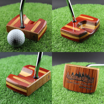 Padauk and Canarywood center shaft zero torque Woodrich style putter
