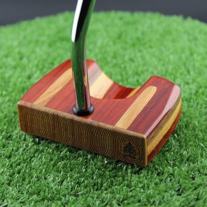 Padauk and Canarywood center shaft zero torque Woodrich style putter