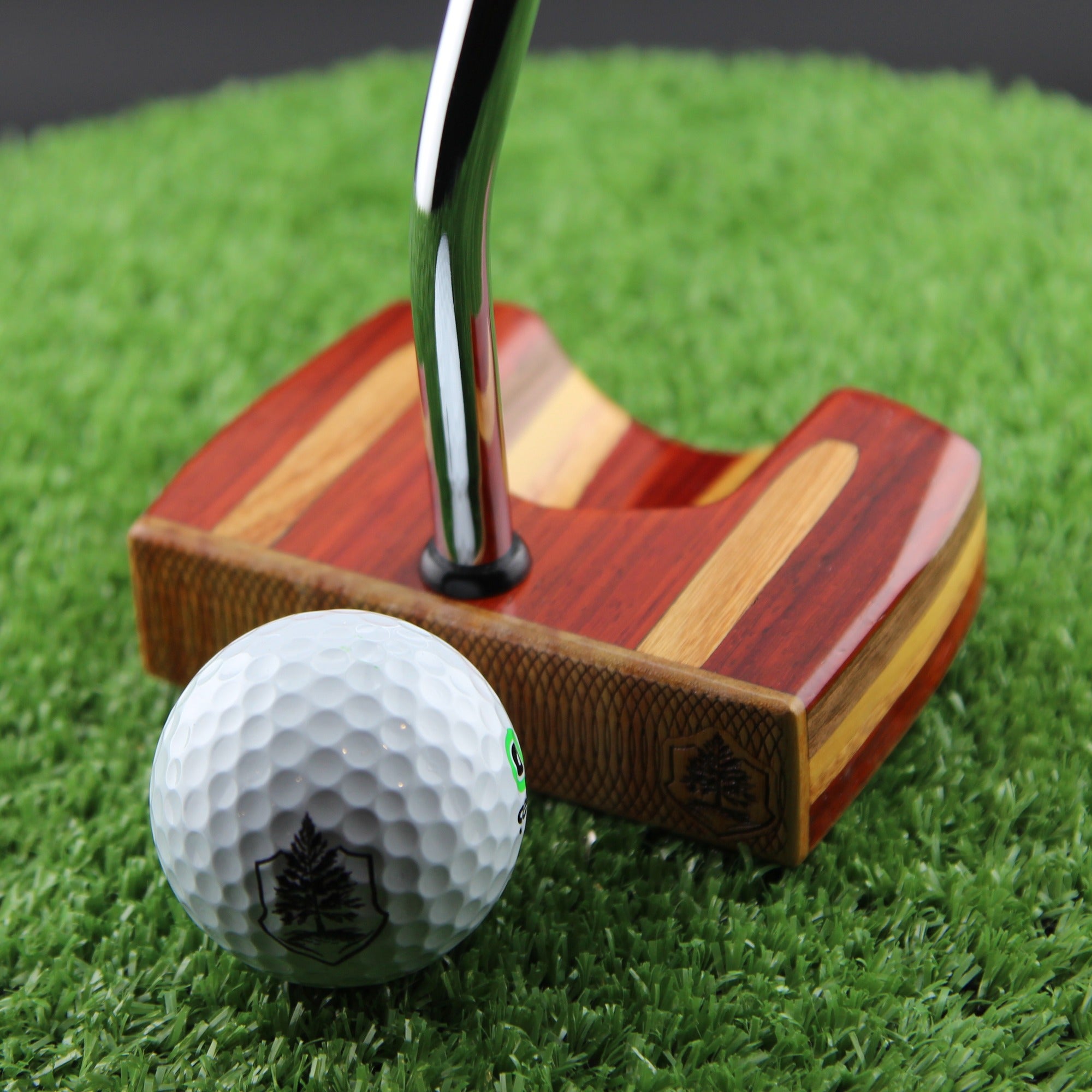 Padauk and Canarywood center shaft zero torque Woodrich style putter