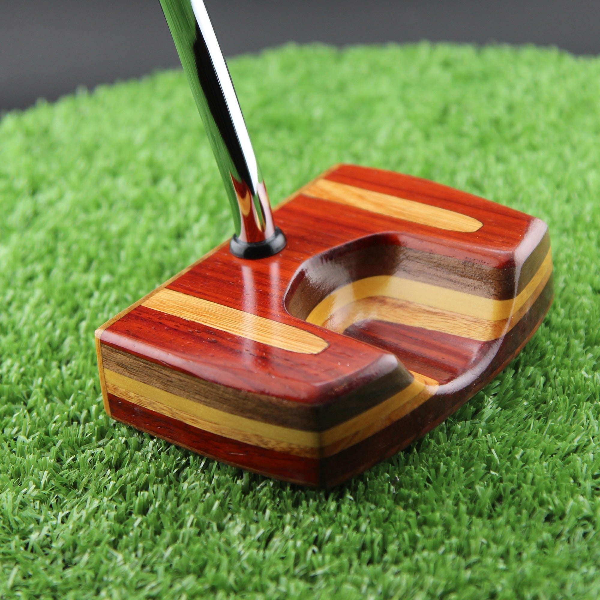 Padauk and Canarywood center shaft zero torque Woodrich style putter