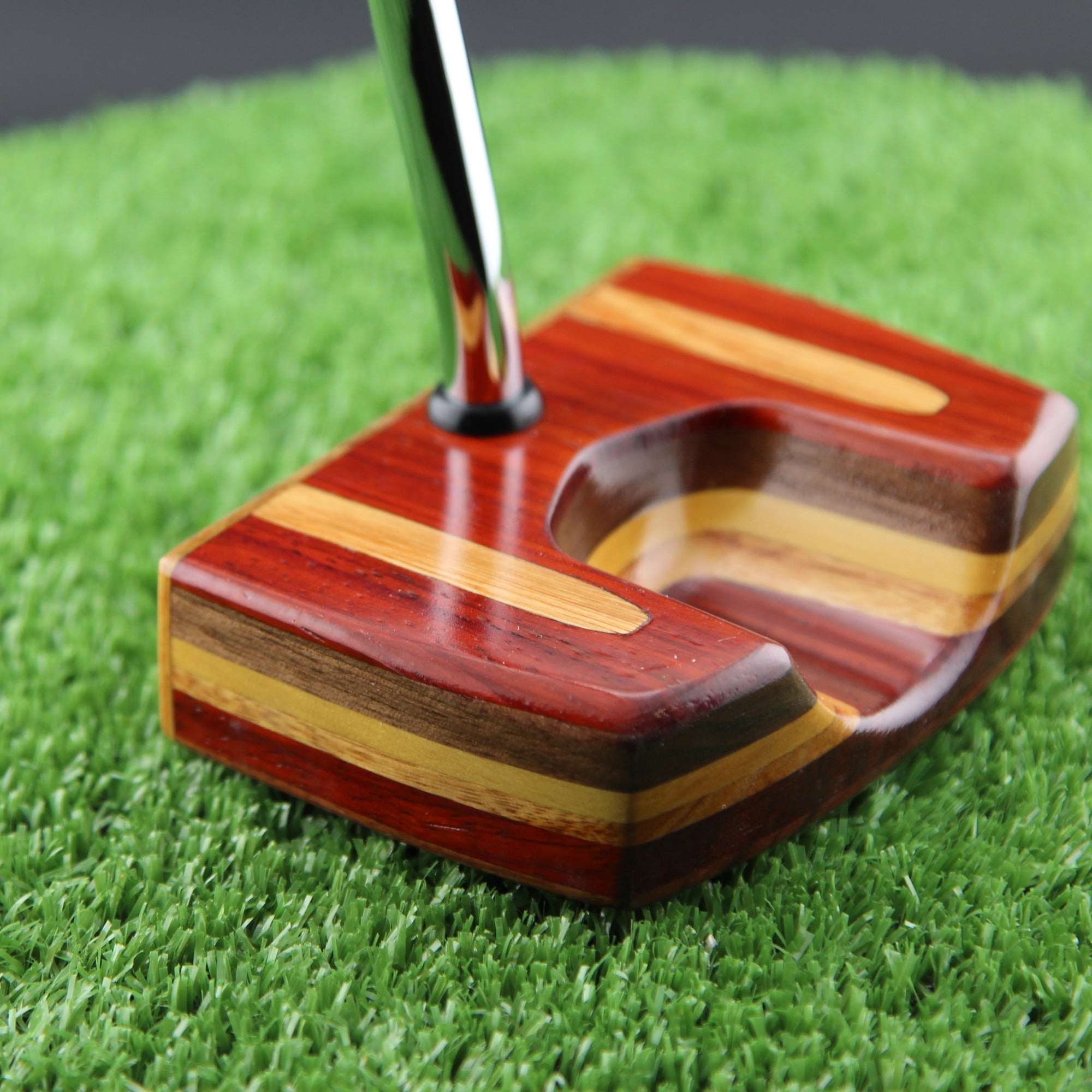 Padauk and Canarywood center shaft zero torque Woodrich style putter