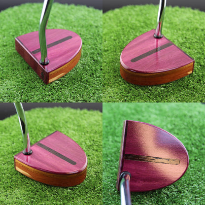 Purpleheart with Cedar and others Woodford putter TimberTouch Putterworks